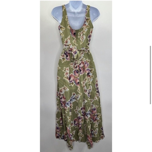VINTAGE BETSEY JOHNSON MIDI MAXI FLORAL DRESS RAYON Y2K FAIRYCORE XS S P - Picture 6 of 6